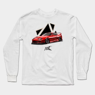 toyota supra a80 red Long Sleeve T-Shirt